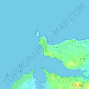 Mappa topografica Neiz Vran, altitudine, rilievo