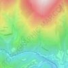 Mappa topografica Faldar de Pas dels Lladres, altitudine, rilievo