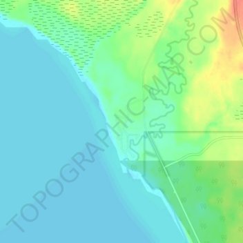 Mappa topografica Marten Beach Subdivision, altitudine, rilievo