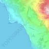Mappa topografica Scauri, altitudine, rilievo