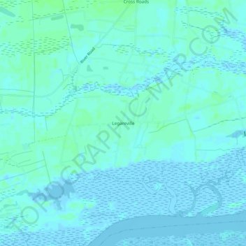 Mappa topografica Legareville, altitudine, rilievo