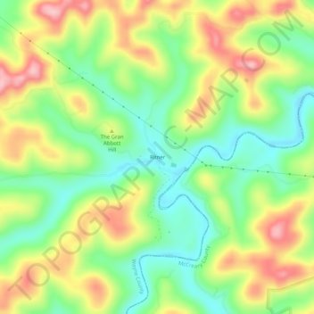 Mappa topografica Ritner, altitudine, rilievo