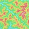 Mappa topografica Dingess, altitudine, rilievo