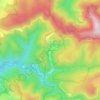 Mappa topografica Villemagne, altitudine, rilievo