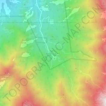 Mappa topografica Madera Canyon, altitudine, rilievo