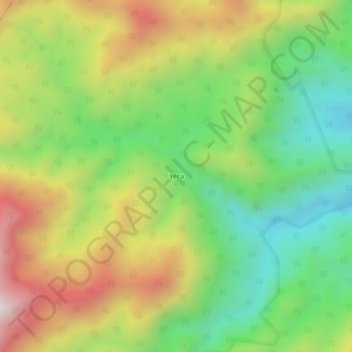 Mappa topografica Yera, altitudine, rilievo