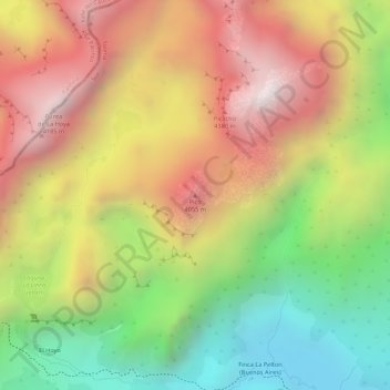 Mappa topografica Pico, altitudine, rilievo