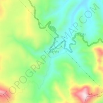 Mappa topografica Antacancha, altitudine, rilievo
