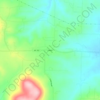 Mappa topografica Capps, altitudine, rilievo