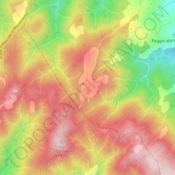 Mappa topografica Sereto, altitudine, rilievo