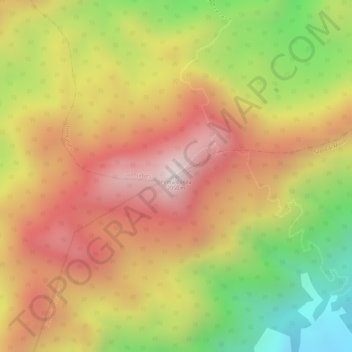 Mappa topografica Pedra Bonita, altitudine, rilievo