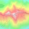 Mappa topografica Glory Mountain, altitudine, rilievo
