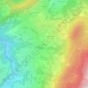 Mappa topografica Le Belin, altitudine, rilievo