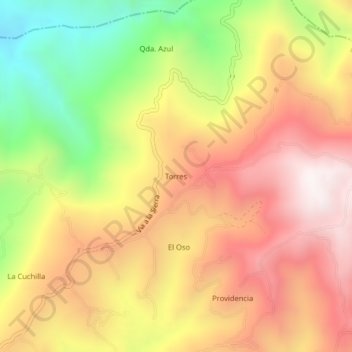 Mappa topografica Torres, altitudine, rilievo