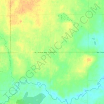 Mappa topografica Colonville, altitudine, rilievo