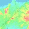 Mappa topografica Tampilisan, altitudine, rilievo