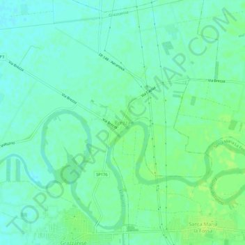 Mappa topografica Brezza, altitudine, rilievo