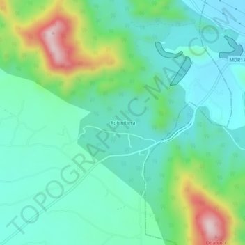 Mappa topografica Rohinibera, altitudine, rilievo