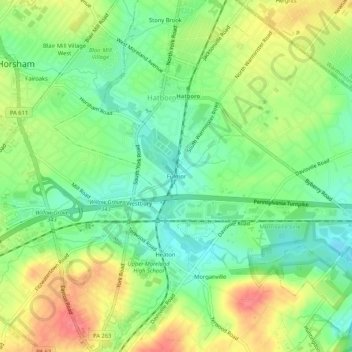 Mappa topografica Fulmor, altitudine, rilievo