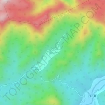 Mappa topografica Tolasani, altitudine, rilievo