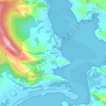 Mappa topografica Waikawa, altitudine, rilievo