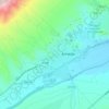 Mappa topografica Cueva de los cien pilares, altitudine, rilievo