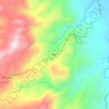 Mappa topografica Ilalan, altitudine, rilievo