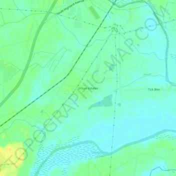 Mappa topografica Urban Estates, altitudine, rilievo
