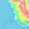 Mappa topografica Cala Spalmatore, altitudine, rilievo