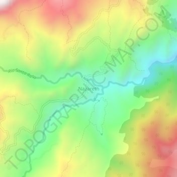 Mappa topografica Nazareth, altitudine, rilievo