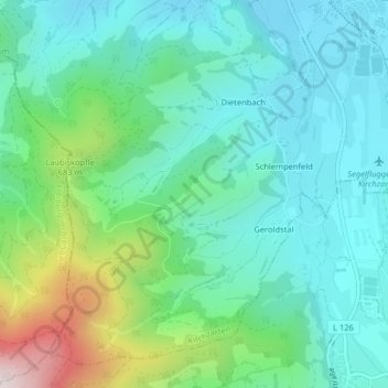 Mappa topografica Immi, altitudine, rilievo