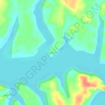 Mappa topografica Maravilha, altitudine, rilievo