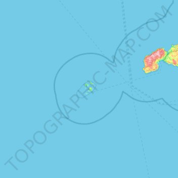 Mappa topografica Isles of Scilly, altitudine, rilievo