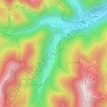 Mappa topografica Haut Mittlach, altitudine, rilievo