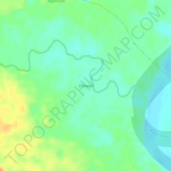 Mappa topografica Chicosa, altitudine, rilievo