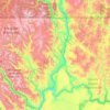 Mappa topografica Okanogan, altitudine, rilievo