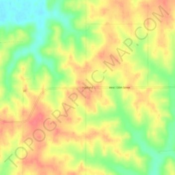 Mappa topografica Hatfield, altitudine, rilievo