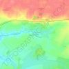 Mappa topografica Les Eaux Barrées, altitudine, rilievo