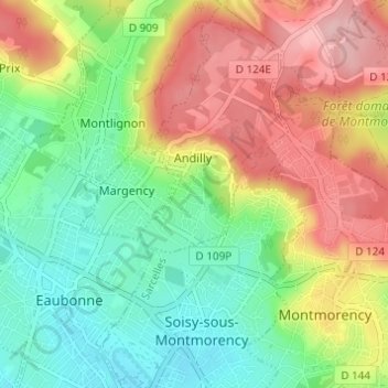 Mappa topografica Les Flanets, altitudine, rilievo