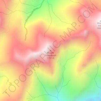 Mappa topografica Mount Duckabush, altitudine, rilievo