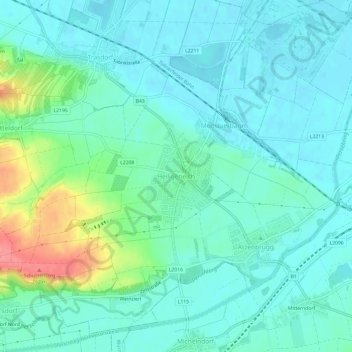 Mappa topografica Heiligeneich, altitudine, rilievo