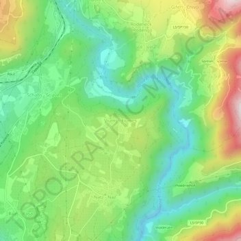 Mappa topografica Viums - Fiumes, altitudine, rilievo