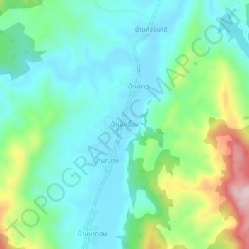 Mappa topografica Ban Kliang, altitudine, rilievo