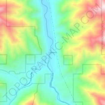 Mappa topografica Imnaha, altitudine, rilievo