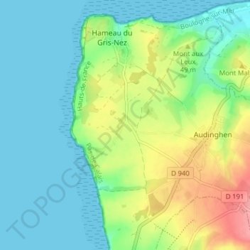 Mappa topografica Waringzelle, altitudine, rilievo