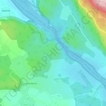 Mappa topografica Mont Savin, altitudine, rilievo