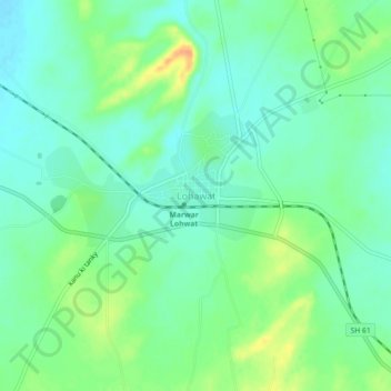 Mappa topografica Lohawat, altitudine, rilievo