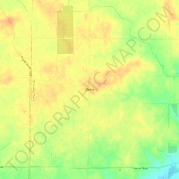 Mappa topografica Blaine, altitudine, rilievo