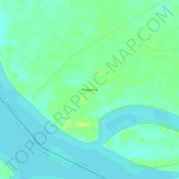 Mappa topografica Araguaia, altitudine, rilievo