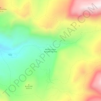 Mappa topografica Manti Canyon Summer Homes, altitudine, rilievo